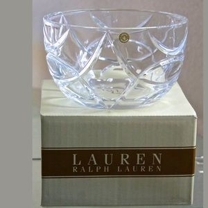 RALPH LAUREN ROYALTON BOWL LEAD CRYSTAL GERMANY NEW IN BOX